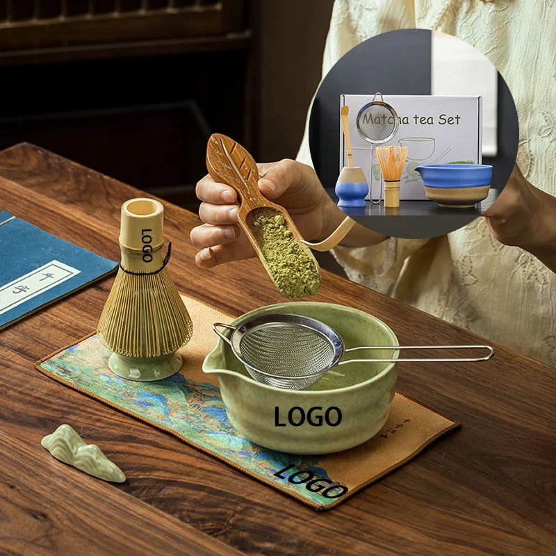 4 to 7 PCS Matcha Bowl Ceremony Accessory Japanese Tea Matcha Organic Bamboo Whisk Chasen