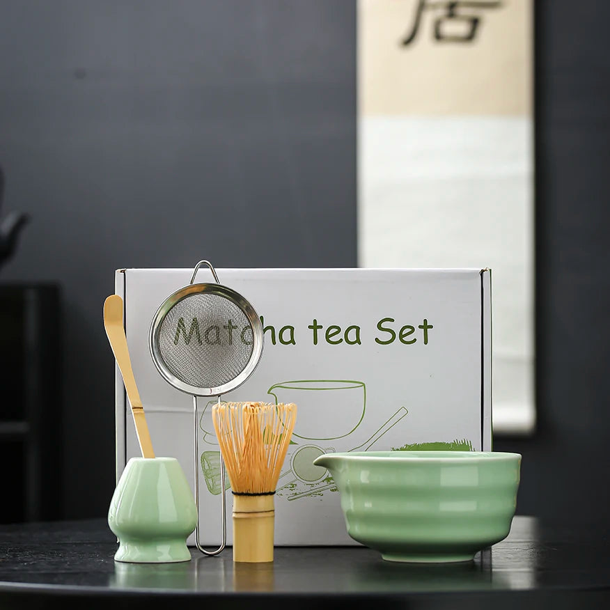 4 to 7 PCS Matcha Bowl Ceremony Accessory Japanese Tea Matcha Organic Bamboo Whisk Chasen