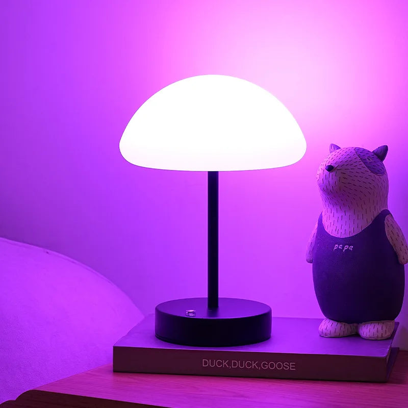 New Small Umbrella Mushroom Table Lamp Bedroom Bedside Charging Night Lamp Minimalist