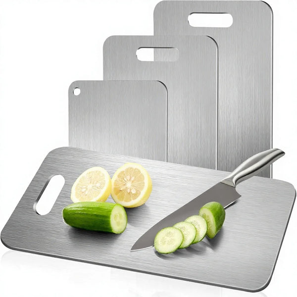Pure Titanium Cutting Board Non-Toxic Antimicrobial Heat Resistant Durable Dishwasher