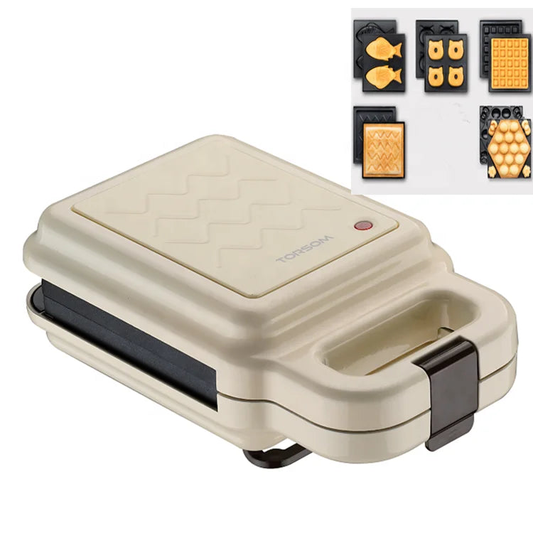 Home Appliance Interchangeable Mini Waffle Sandwich Fish Maker