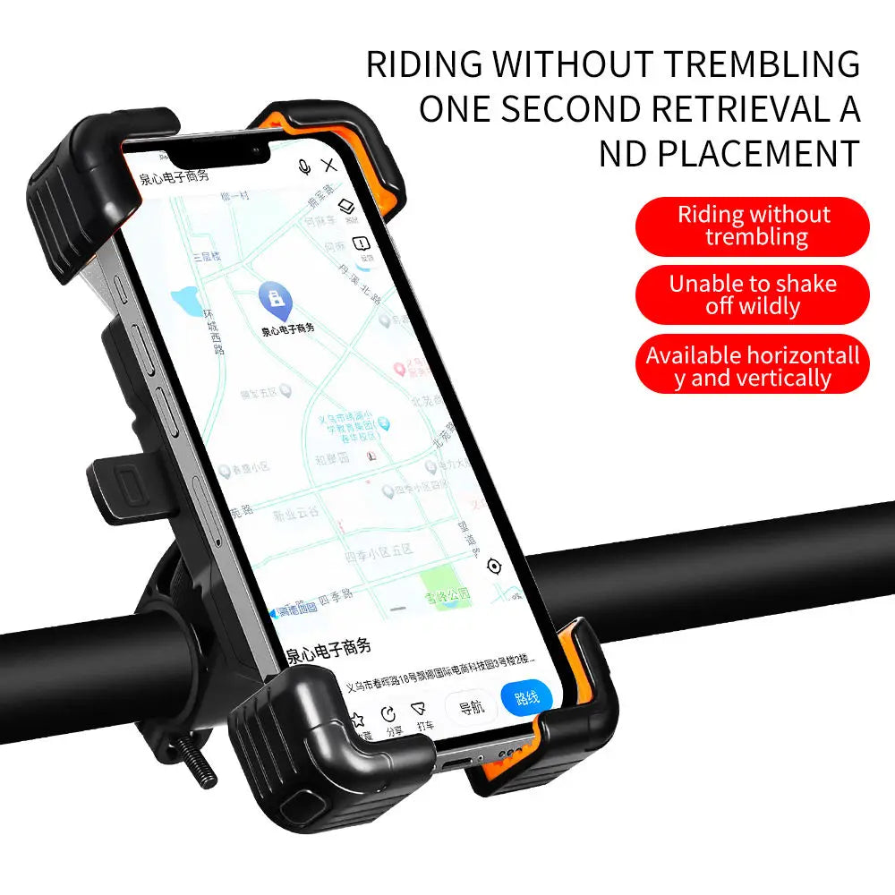 Bike Mobile Phone Stand Mount 360 Degree Adjustable Fit for 4.5-7.2 Inch Bicycle Phone