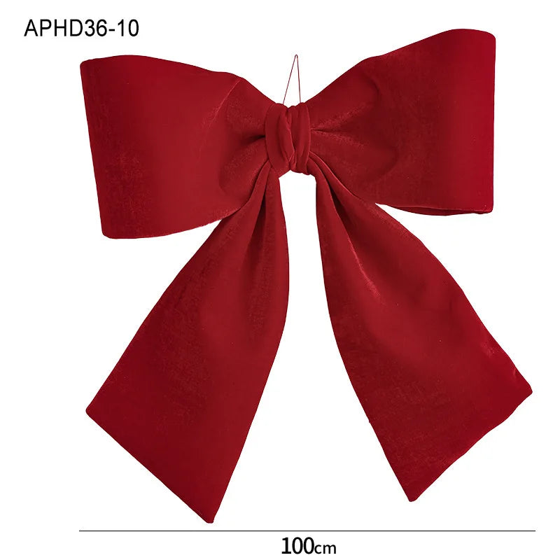 JQ Handmade Korean-Style Oversized Christmas Bow Tree Topper for Festive Home Decor