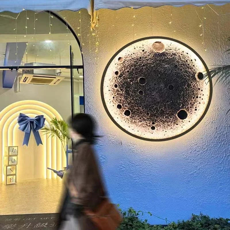 3D Realistic LED Resin Moon Wall Lamp for Living Room Transform Your Space with Cosmic