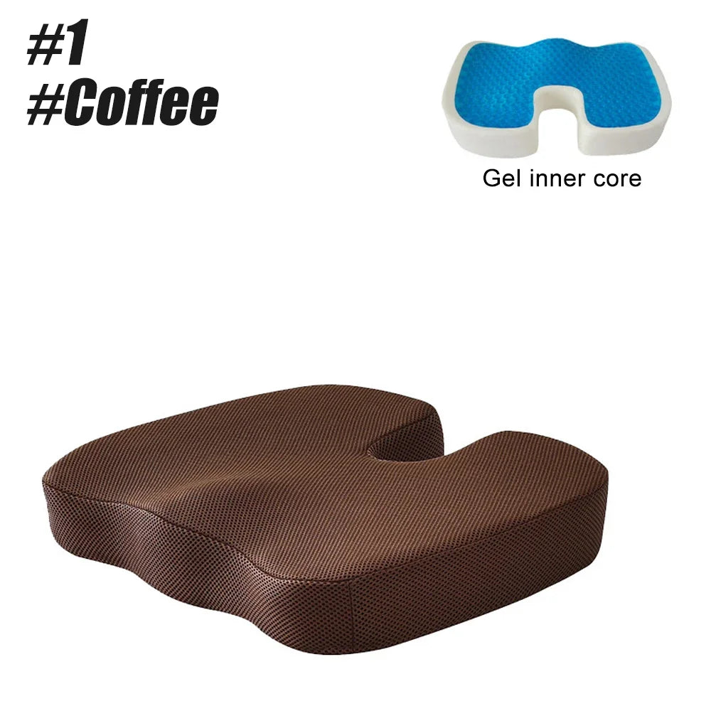 Cooling and Comfortable Gel Seat Cushion Long Sitting Office Chair Memory Foam Seat