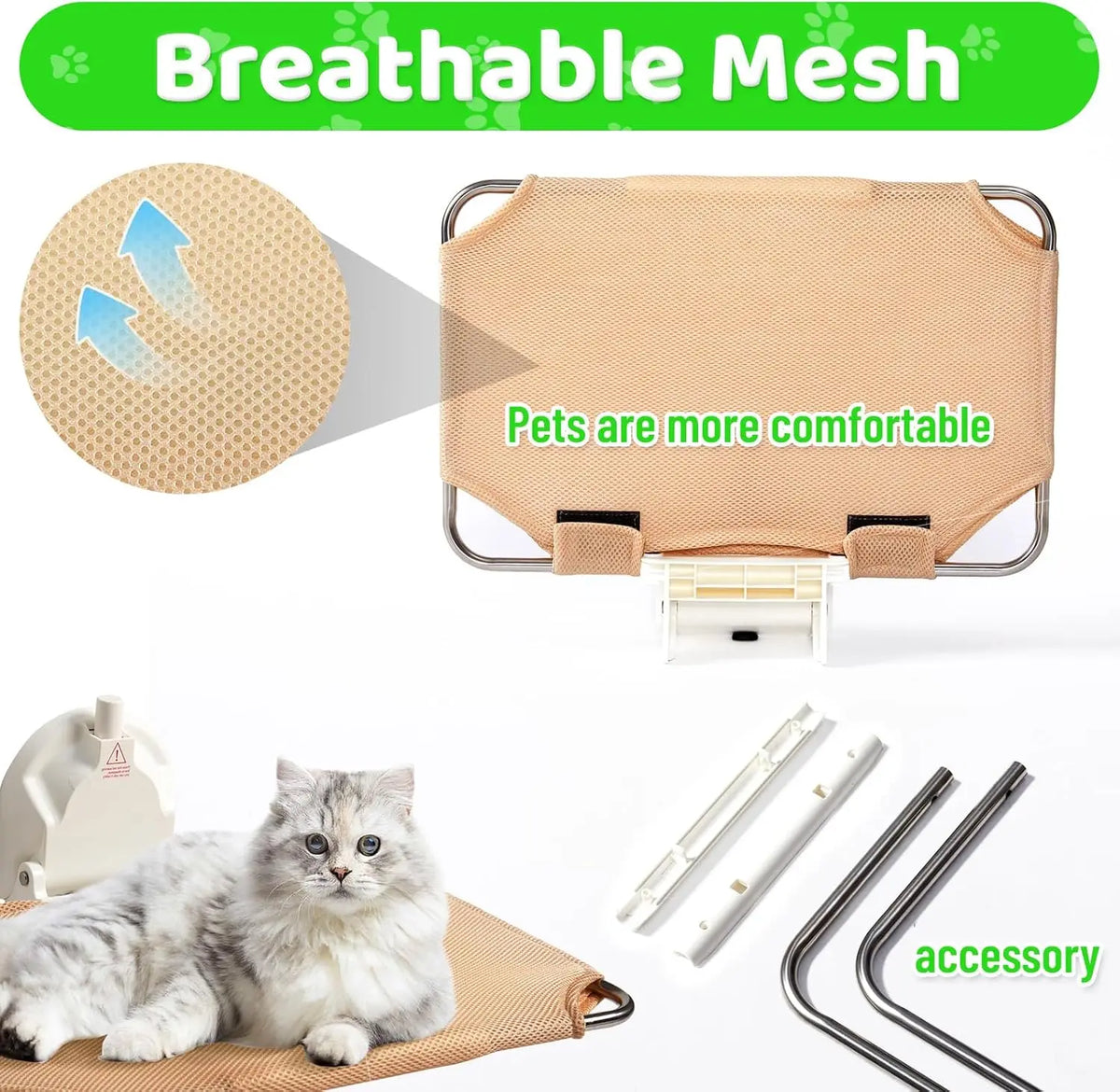Foldable Metal Frame Single Suction Cup Cat Window Perch Lounger Hammock Seat Resting Bed