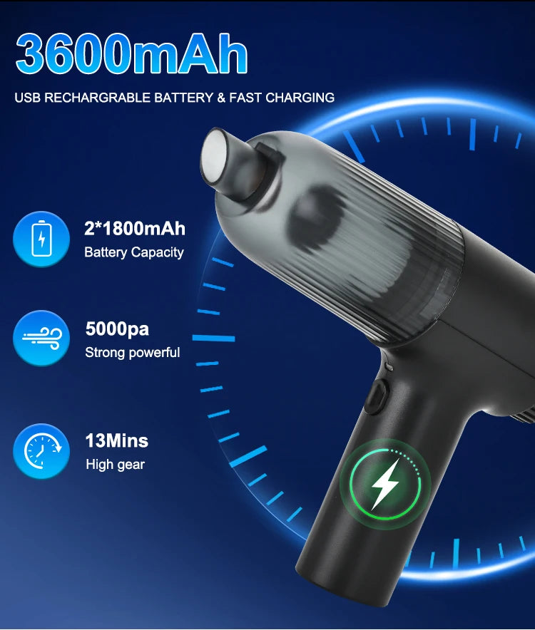 Most Popular Car Vacuum Cleaner Portable Mini Handheld Wireless Cordless Vacuum Car