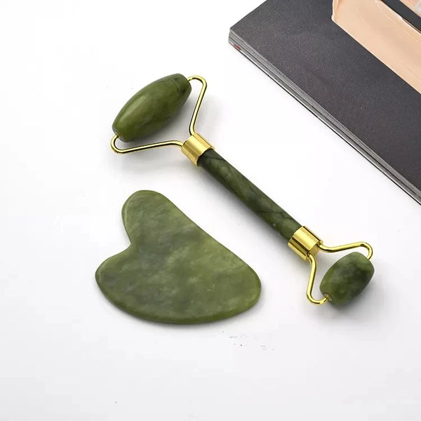 Jade Face Roller Gua Sha Skincare Tool Kit Gift Packaging Box Facial Roller and Guasha