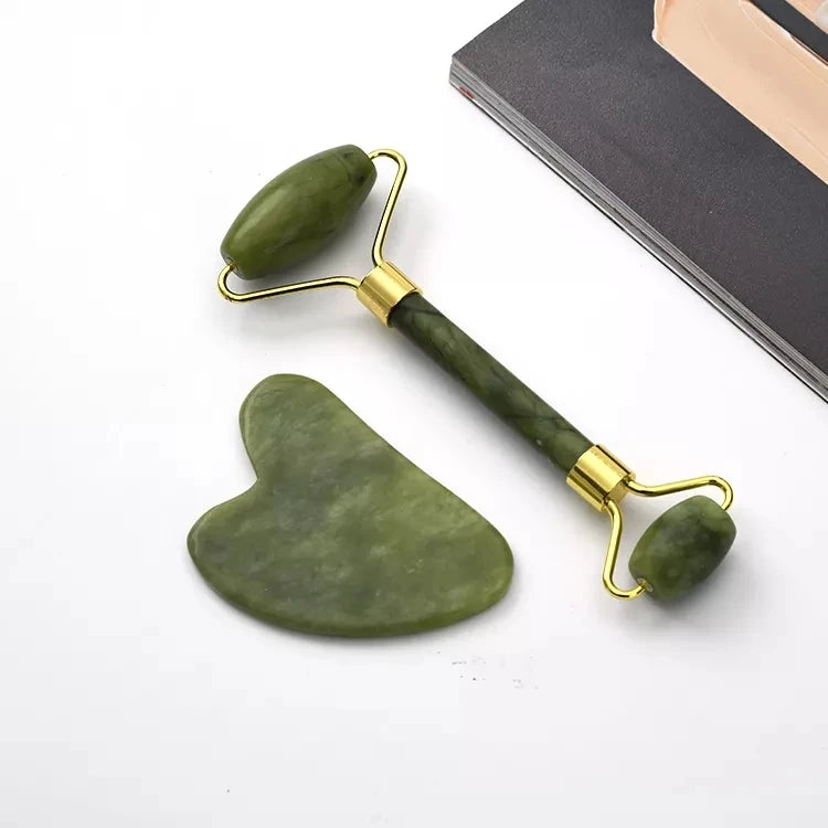Jade Face Roller Gua Sha Skincare Tool Kit Gift Packaging Box Facial Roller and Guasha