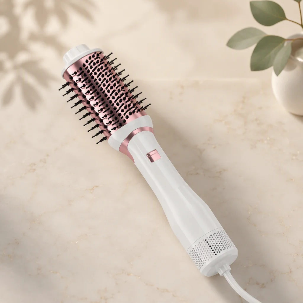 Professional Ionic Hot Air Brush 2-in-1 Hair Dryer Straightener Styler for Middle East