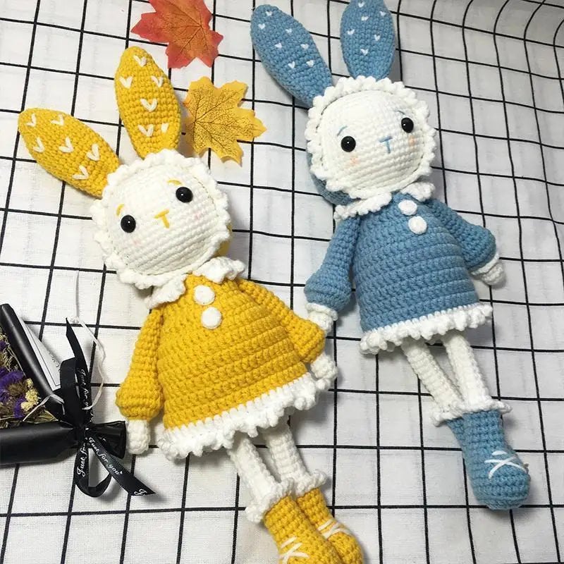 Crochet Kit Luxury Bunny Rabbit Beginner Kit Craft Kit Amigurumi Pattern for Her