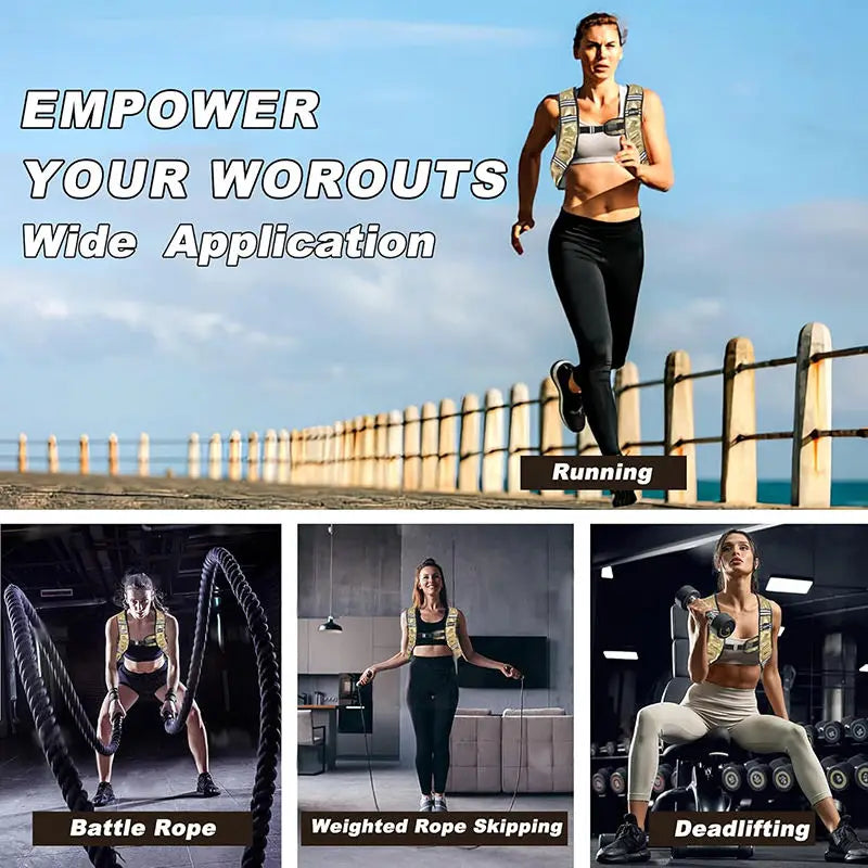 PU Leather Weighted Vest for Women and Men 6lb 8lb12lb Exercise Weight Training Vest
