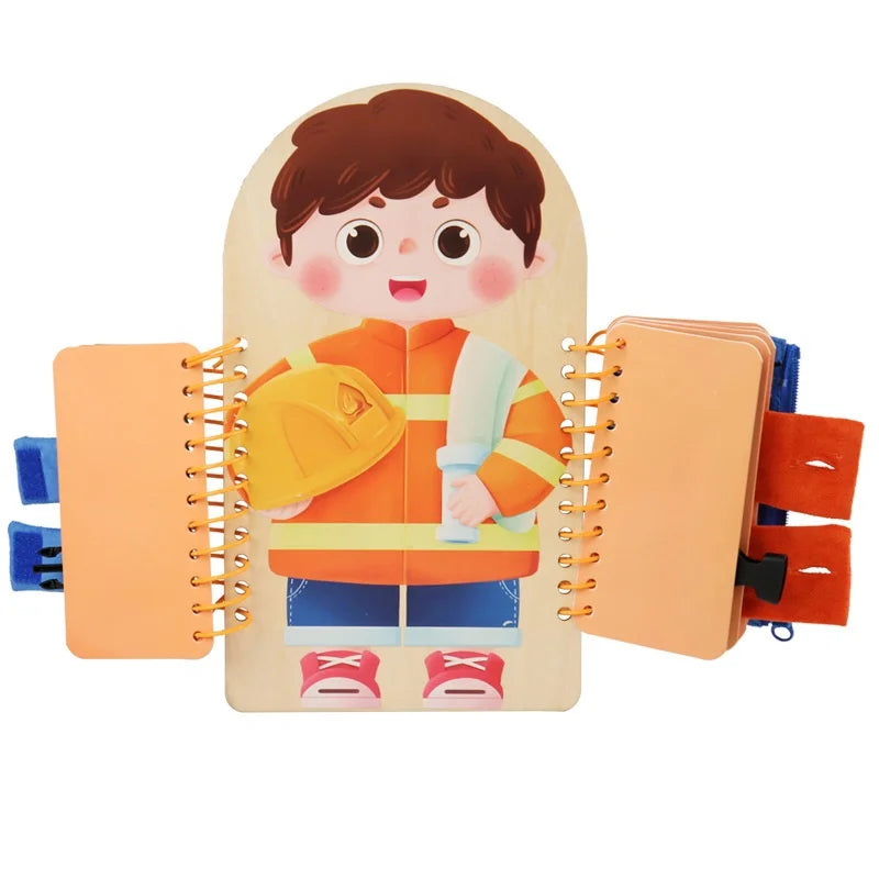 Children'S Multi-Layer Busy Board Wooden Montessori Early Education Toys Kindergarten