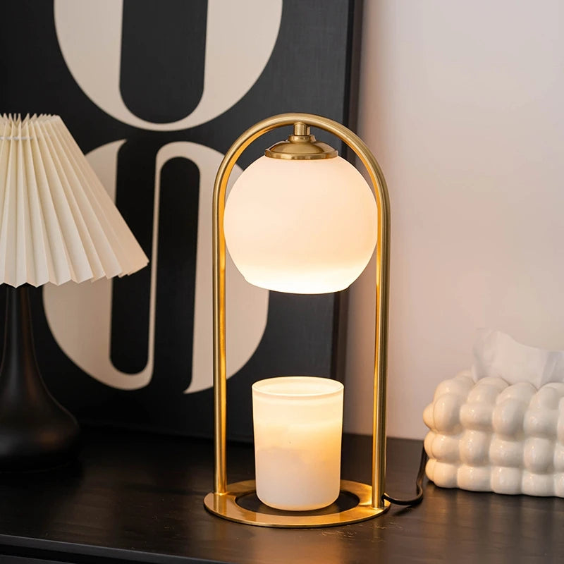 Glass Ball Modern Electric Candle Warmer Lamp Luxury Fragrance Scented Candle Table Lamp