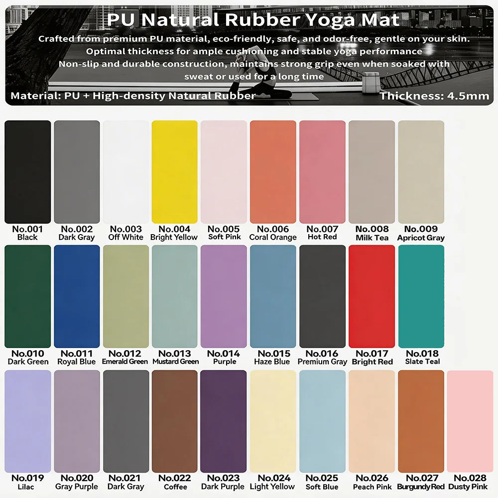 Oval 183*68cm PU Gym Fitness Pilates Eco-Friendly Non-Slip Soft Yoga Mat