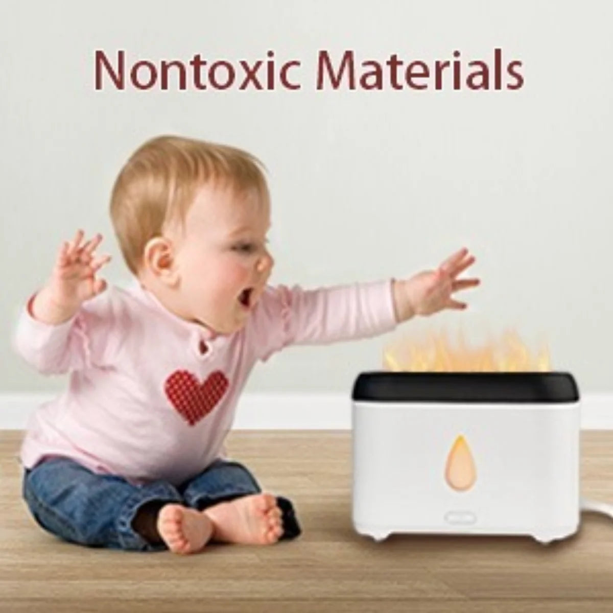 Aromatherapy Essential Oil Diffuser Flame Aroma Diffuser Humidifier Mist Scent Air