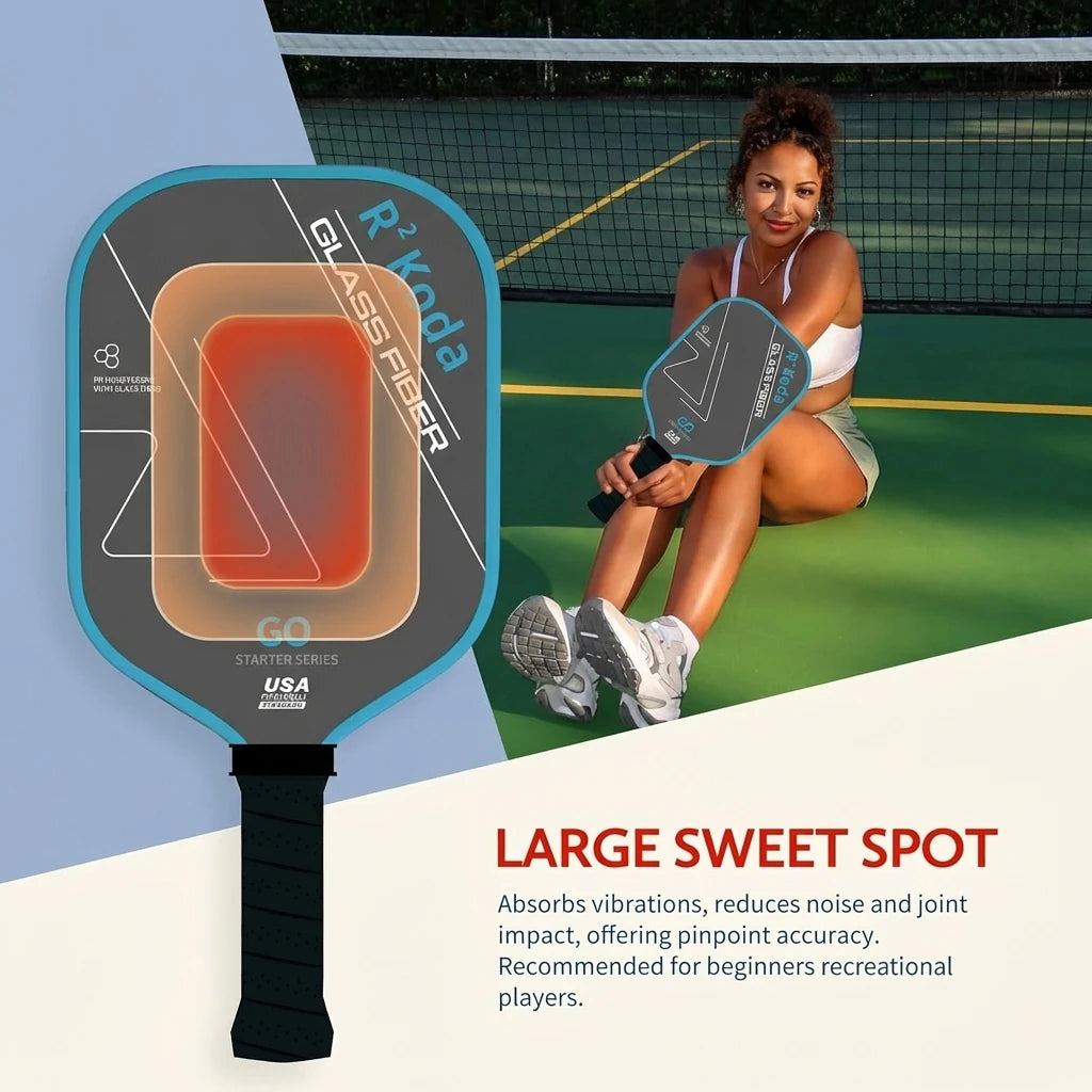 Solid Fiberglass Pickleball Set PP Honeycomb Eco-Friendly Training Portable Complete Kit