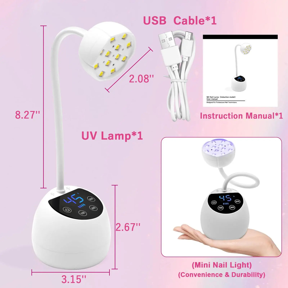 Vantrend Beauty High Power 36W Portable UV LED Nail Lamp Auto Sensor LCD Display Cordless