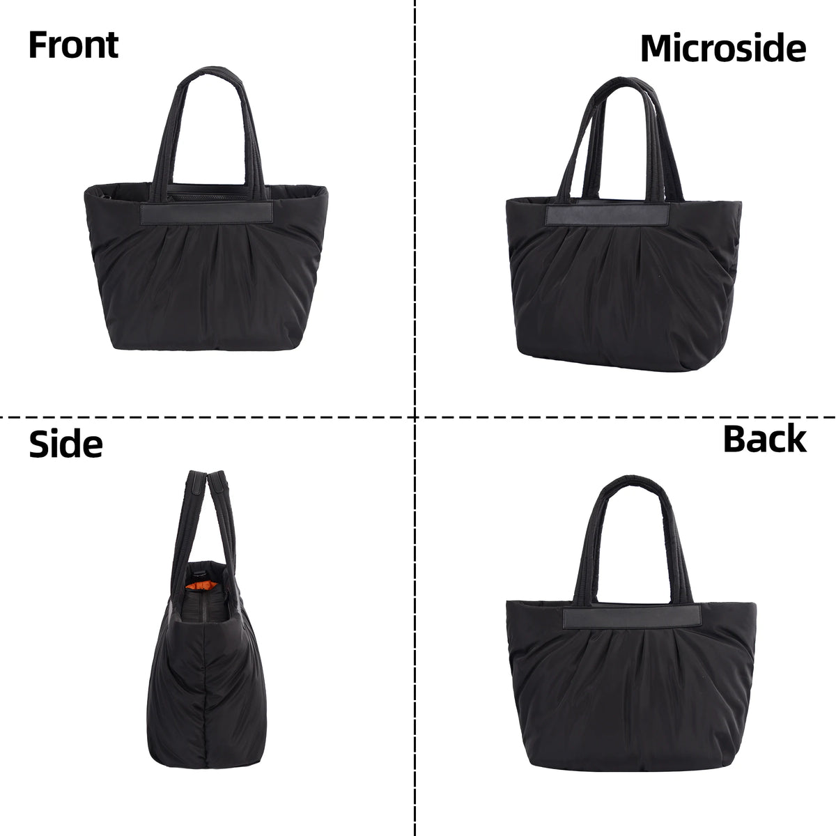 Puffer Tote Bag for Women Lightweight Puffy Shoulder Handbag