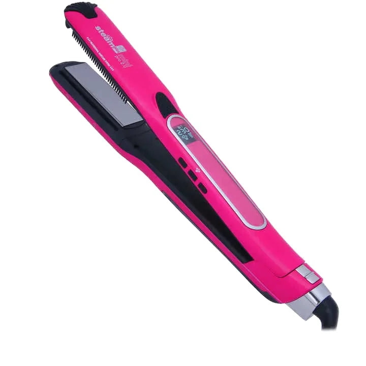 Electric Professional Fast Steam Hair Straightener Straightening Brush With Temperature