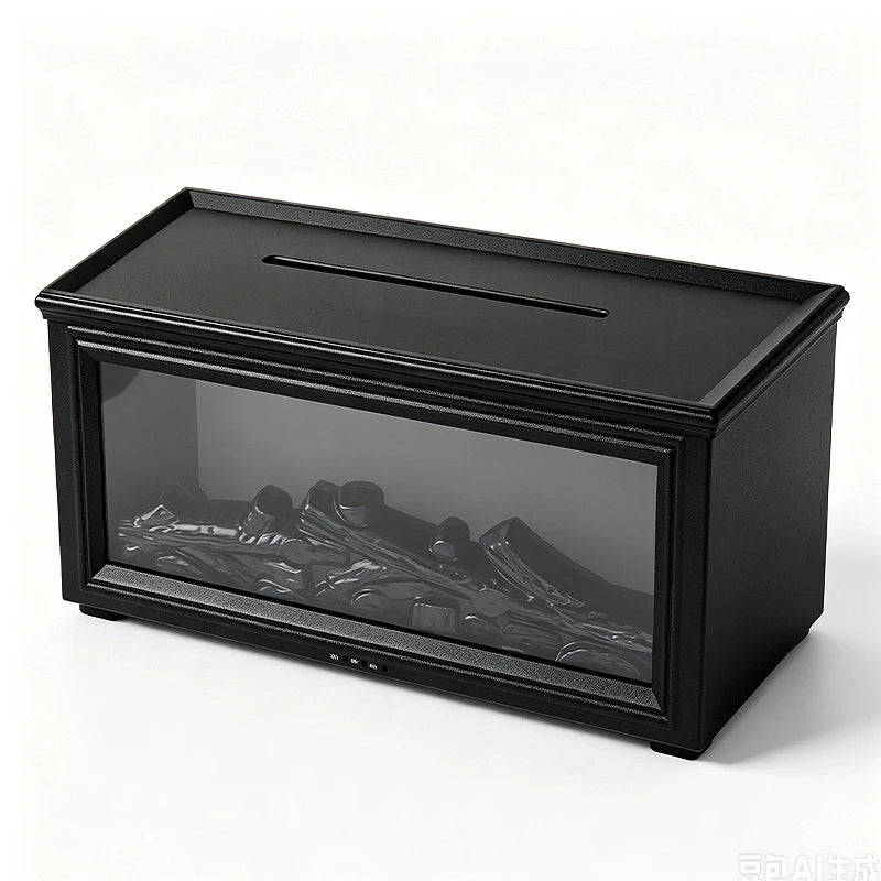 3D Flame Fireplace Aroma Diffuser Humidifier with LED Lighting Eco-Friendly Design
