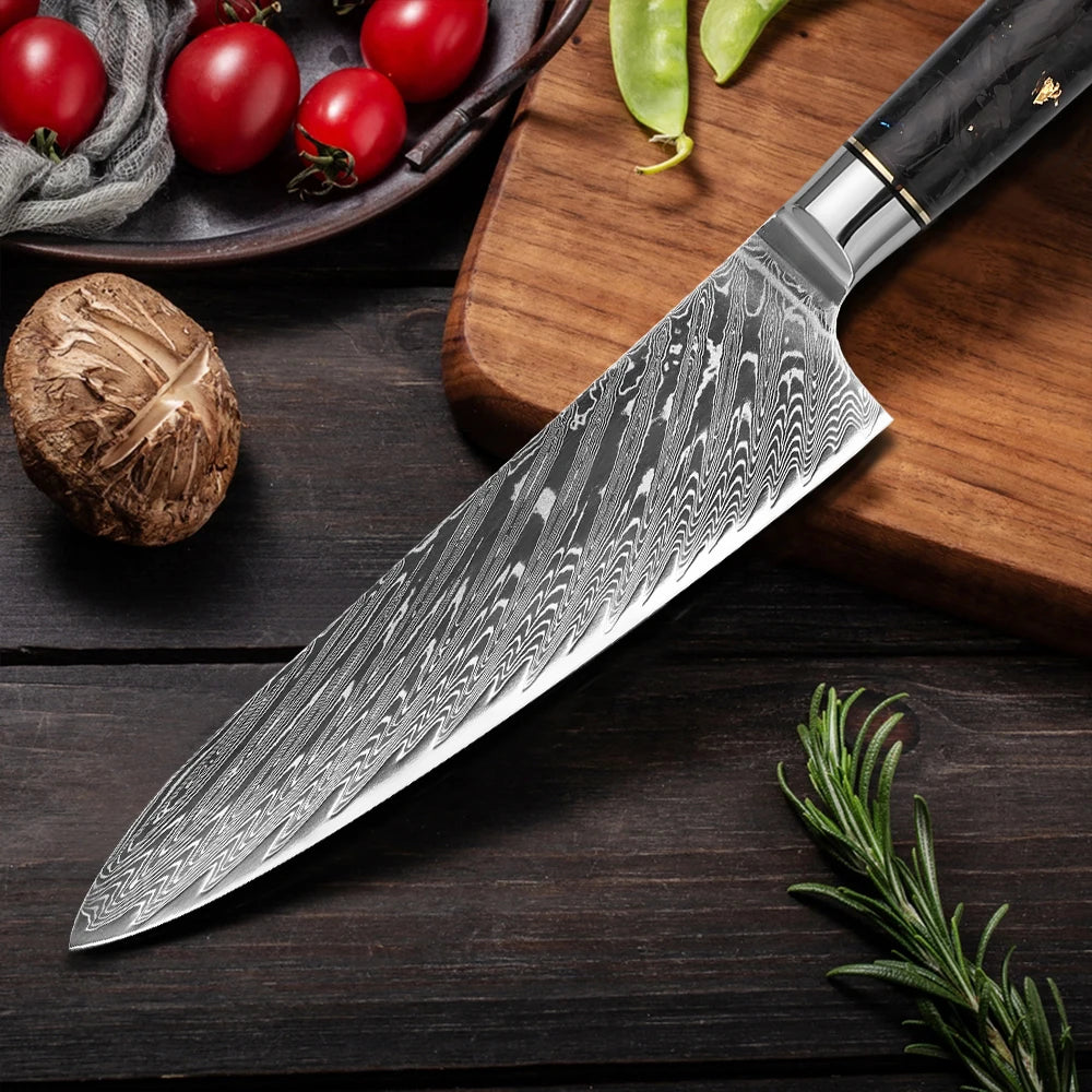 Professional Japanese 3PCS/Set Kitchen Chef Knife 67 Layers Damascus Steel VG10 Composite