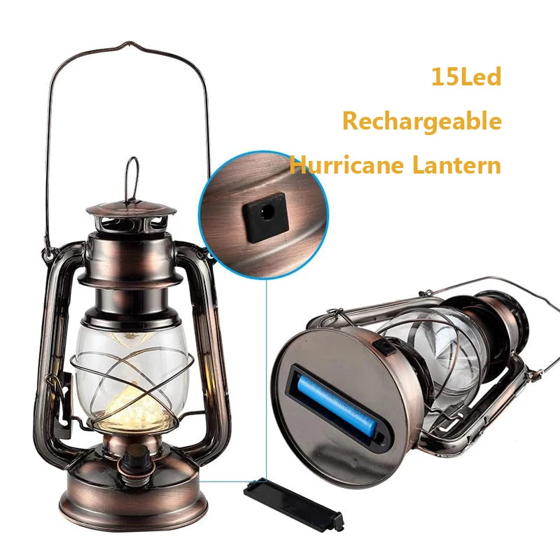 Retro 23CM Home Teahouse IP Rated Lightweight Bar Cafe Decorative Rechargeable Lights