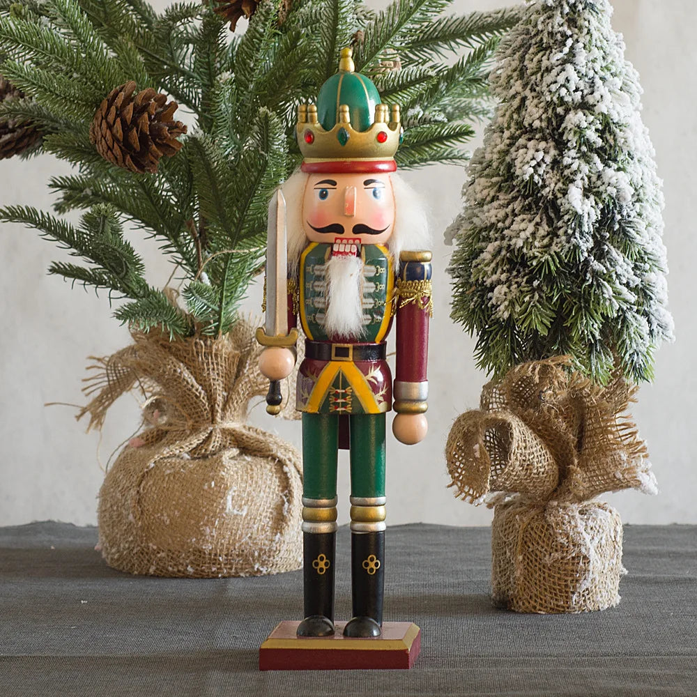 Small Trial Order Accepted Hand-Painted Wooden Nutcracker Soldier for Christmas Home