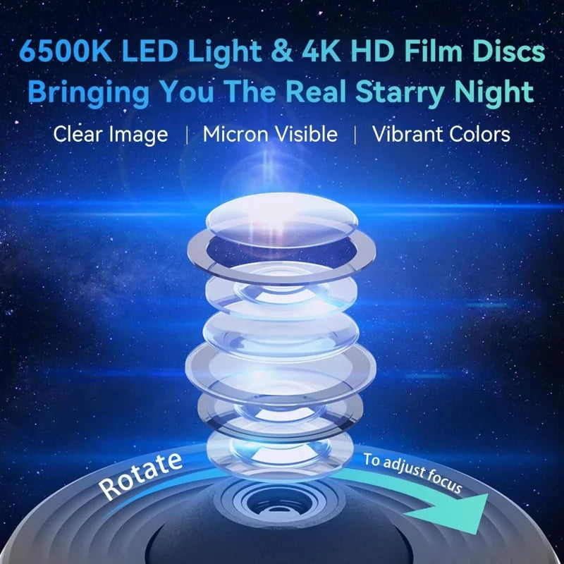 Galaxy Projector Earth Lamp with 13 Film Slides, Starry Sky Night Light for Kids Bedroom,