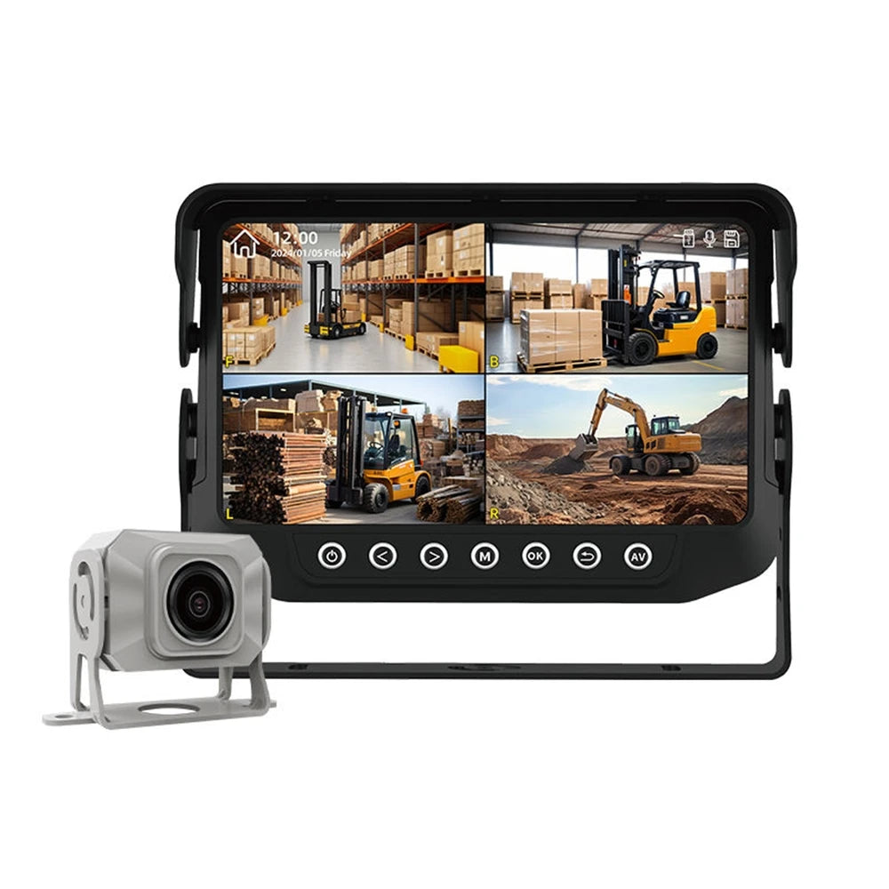 1CH Car Dash Cam with Reverse Camera & Monitor 7.0inch Screen Waterproof Front/Rear