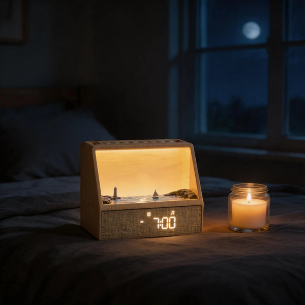 Smart Desk Clock Sleep Aid Device Sunrise Alarm Clock Night Light Wake-Up Light BT