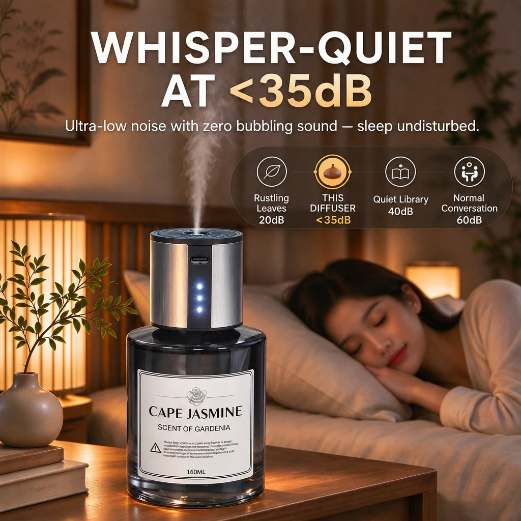 F18 Smart Car Aroma Diffuser 160ml Glass Bottle Rechargeable Low Noise Essential Oil