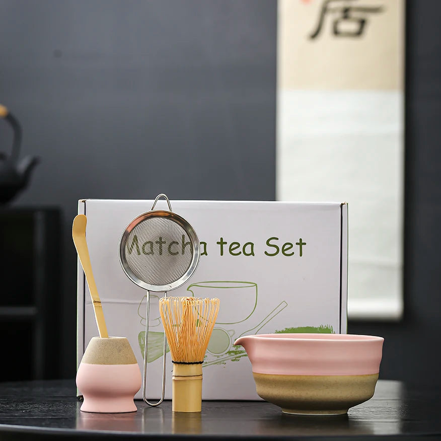 4 to 7 PCS Matcha Bowl Ceremony Accessory Japanese Tea Matcha Organic Bamboo Whisk Chasen