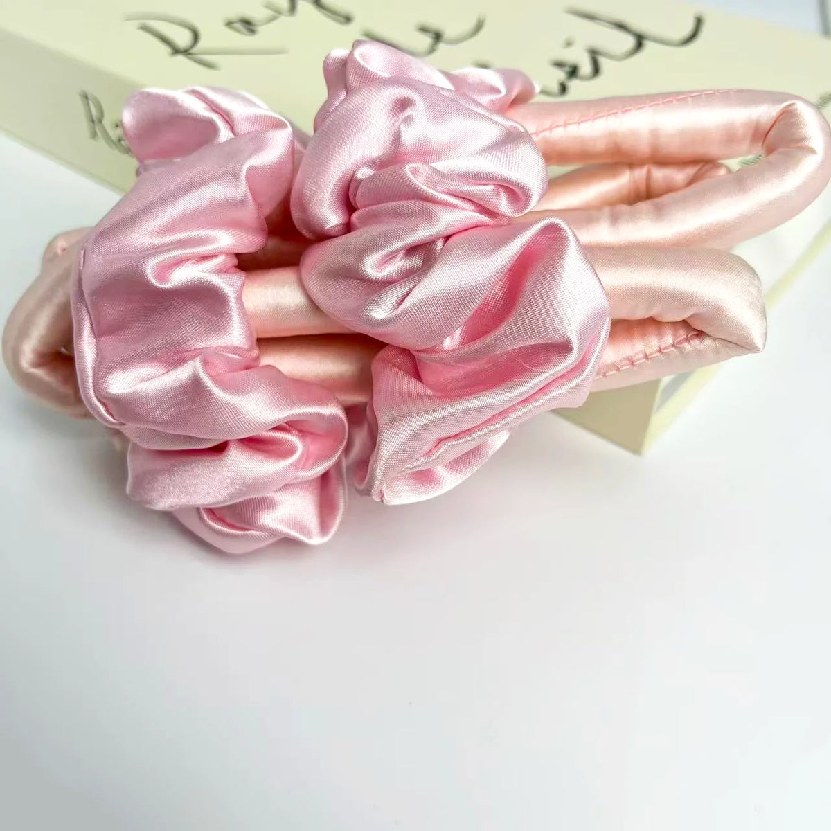 No Heat Silk Roller Curling Rod Headband for Women Travel
