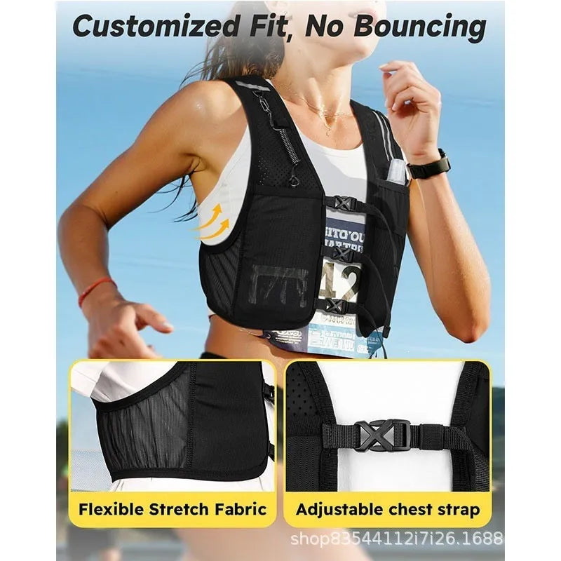 Custom Fashion Running Hydration Vest Ultra-Light Expandable Water Resistant Portable