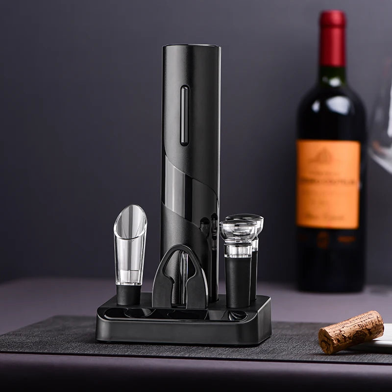 4 in 1 Multi-Functional Corkscrew Kit Rechargeable Electric Wine Opener Gift Set