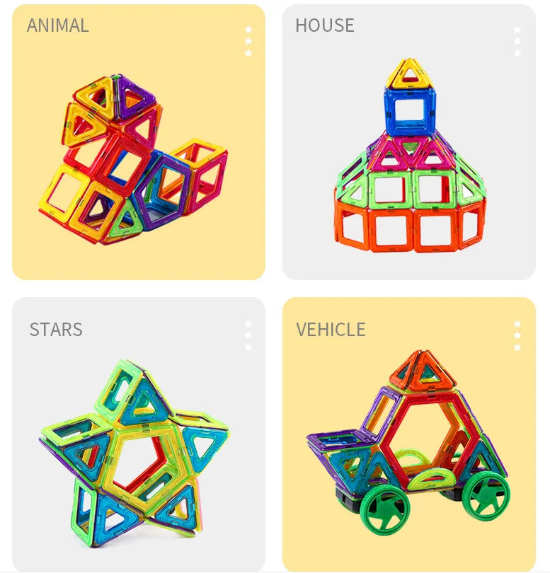 Magnetic Blocks Educational Magnetic Tiles Building Blocks Plastic Construction Toys