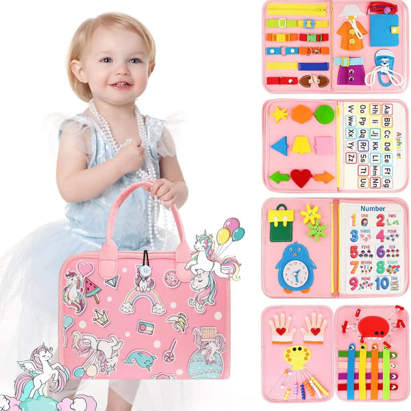 Felt Book Fine Motor Skills Learning Educational Toys Sensory Activity Board Montessori