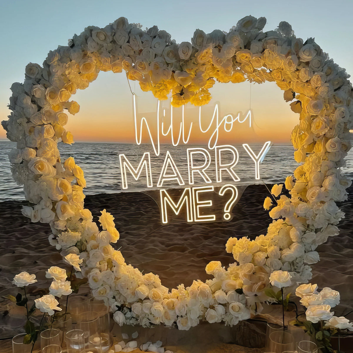 Custom Neon Sign Will Marry Me Led Sign Board Led Neon Sign Letters for Outdoor Wedding