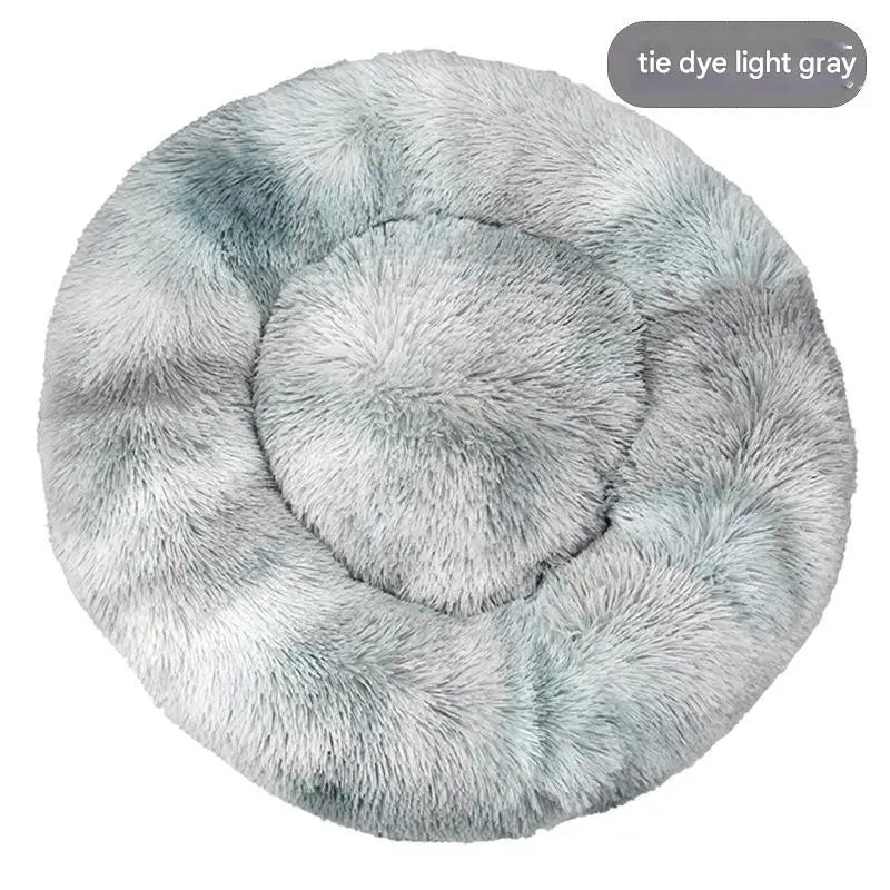Luxury Fluffy Cushion Plush Soft Donut Dog Bed Accessories Washable Calming Sofa Camas
