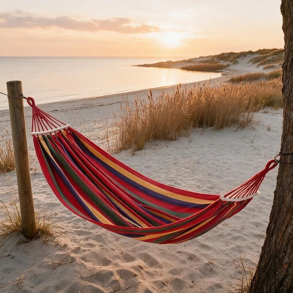 Canvas Camping Hammock 190 & 200 Cm Long, 80, 100, 150 Cm Wide, Anti-Rollover 150 Kg No