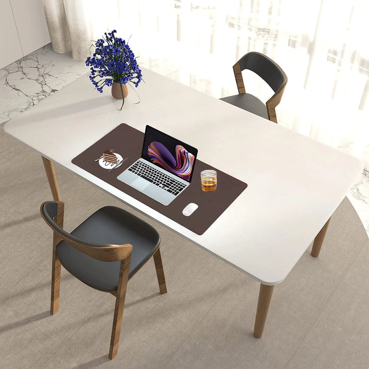 Premium Dual-Sided Cork Leather Desk Pad Non-Slip Large Office Desk Writing Pad Work