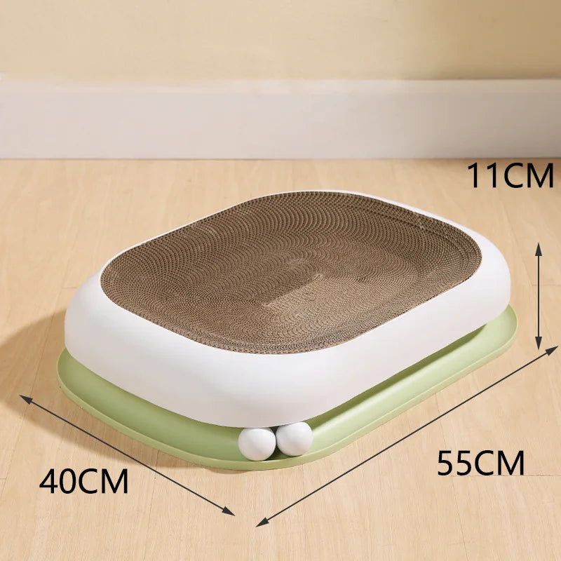 Foldable Round Corrugated Attachment Scratcher Kitten Scraper Ball Corrugated Paper Cat