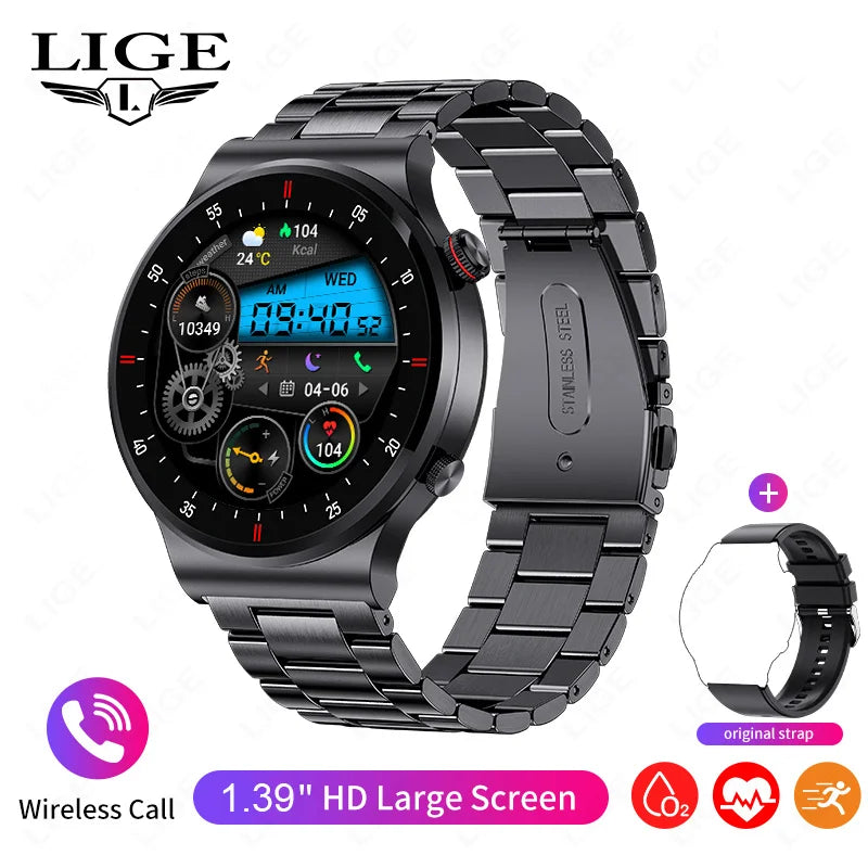 BW0382 NFC Smart Watch for Men Women Answer Make Call Fitness Tracker Running Watch Music