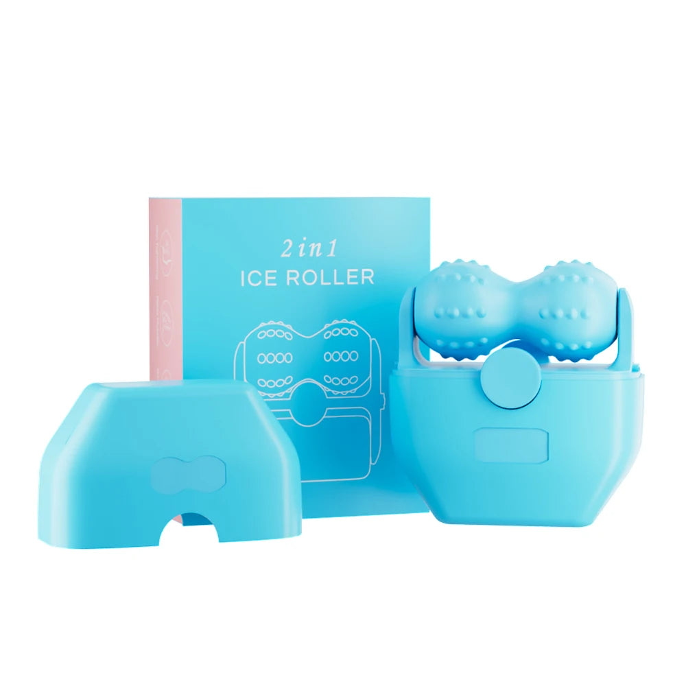 2-in-1 Silicone Ice Roller for Cooling Face and Body Massage