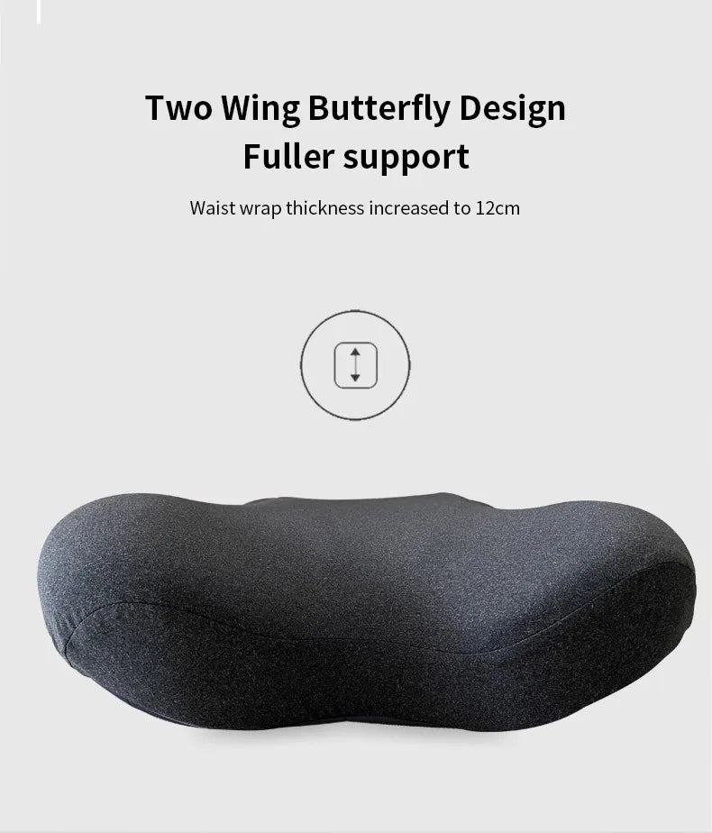 Memory Foam Lower Back Cushion for Car Seats and Sofas, Black