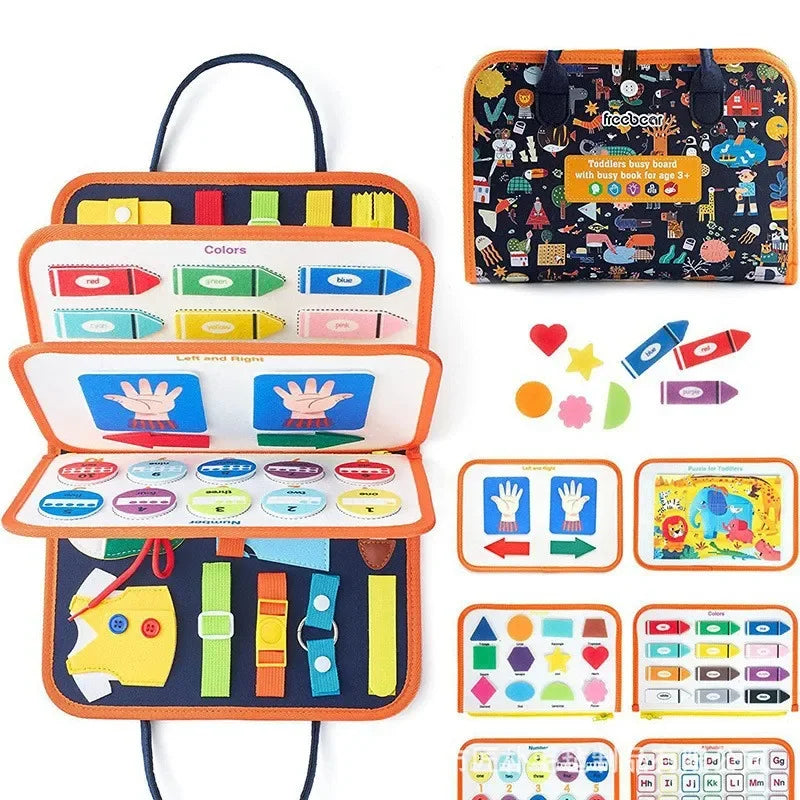 Educational Montessori Shapes Learning Activity Felt Multilayer DIY Paintboard Busy Board
