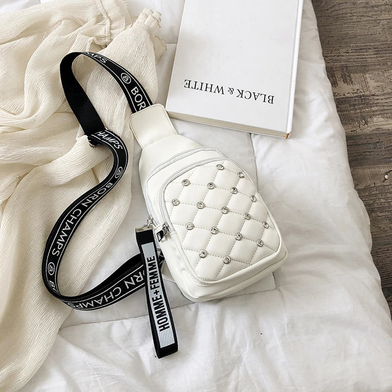 Fanny Pack for Women Diamond Belt Bag Crossbody Waist Bags Phone Purse Shoulder