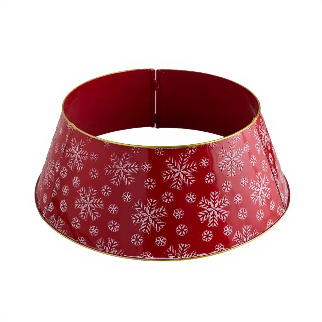 Iron Christmas Tree Base Collar & Ring Decorative Fence for Indoor/Outdoor Holiday Home