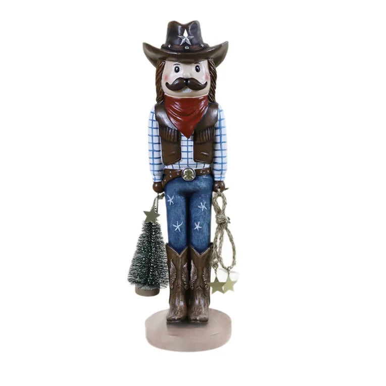 Christmas Poly Resint Nutcracker Set New Chinese Style Desktop Living Room Decorations